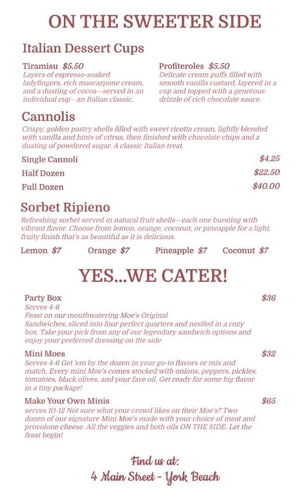 Rosalie & Phil's Menu image 1